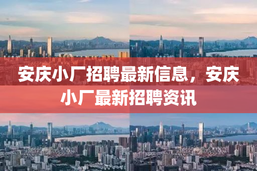 安慶小廠招聘最新信息，安慶小廠最新招聘資訊