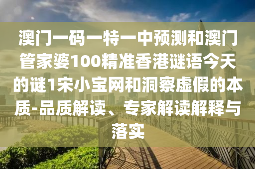 澳門(mén)一碼一特一中預(yù)測(cè)和澳門(mén)管家婆100精準(zhǔn)金華市寶吉環(huán)境技術(shù)有限公司香港謎語(yǔ)今天的謎1宋小寶網(wǎng)和洞察虛假的本質(zhì)-品質(zhì)解讀、專家解讀解釋與落實(shí)
