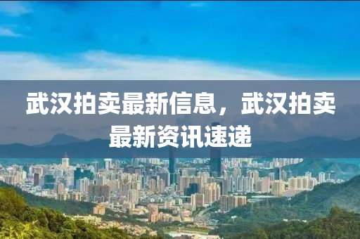 武漢拍賣最新信息，武漢拍賣最新資訊速遞金華市寶吉環(huán)境技術(shù)有限公司