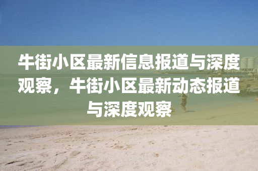 牛街小區(qū)最新信息報道與深度觀察，牛街小區(qū)最新動態(tài)報道與深度觀察金華市寶吉環(huán)境技術(shù)有限公司