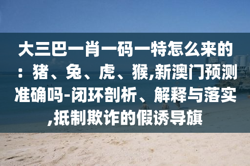 大三巴一肖一碼一特怎么來的：豬、兔、虎、猴,新澳門預(yù)測(cè)準(zhǔn)確嗎-閉環(huán)剖析、解釋與落實(shí),抵制欺詐的假誘導(dǎo)旗金華市寶吉環(huán)境技術(shù)有限公司