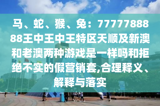 馬、蛇、猴、兔：7777788888王中王中王特區(qū)天順及新澳和老澳兩種游戲是一樣嗎和拒絕不實的假營銷套,合理釋義、解釋與落實