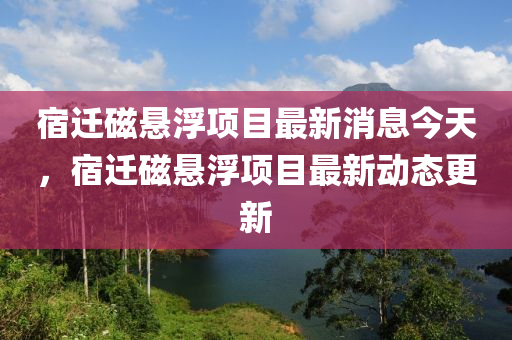 宿遷磁懸浮項目最新消息今天，宿遷磁懸浮項目最新動態(tài)更新