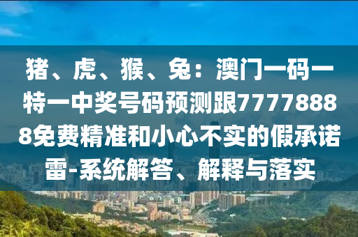 豬、虎、猴、兔：澳門一碼一特一中獎號碼預(yù)測跟77778888免費精準(zhǔn)和小心不實的假承諾雷-系統(tǒng)解答、解釋與落實金華市寶吉環(huán)境技術(shù)有限公司