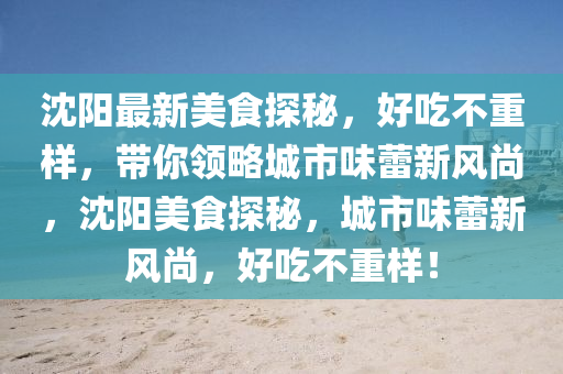 沈陽最新美金華市寶吉環(huán)境技術(shù)有限公司食探秘，好吃不重樣，帶你領(lǐng)略城市味蕾新風(fēng)尚，沈陽美食探秘，城市味蕾新風(fēng)尚，好吃不重樣！