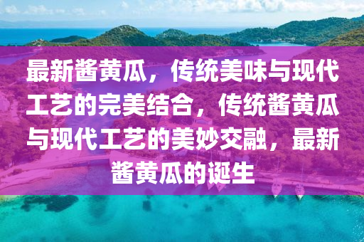 最新醬黃瓜，傳統(tǒng)美味與現(xiàn)代工藝的完美結(jié)合，傳統(tǒng)醬黃瓜與現(xiàn)代工藝的美妙交融，最新醬黃瓜的誕生金華市寶吉環(huán)境技術(shù)有限公司