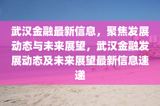 武漢金融最新信息，聚焦發(fā)展動(dòng)態(tài)與未來展望，武漢金融發(fā)展動(dòng)態(tài)及未來展望最新信息速遞金華市寶吉環(huán)境技術(shù)有限公司
